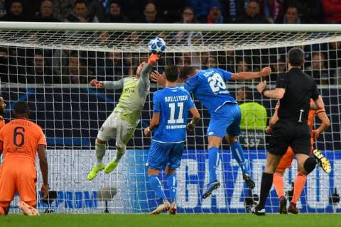 23 10 2018 xfux Football UEFA Champions League TSG 1899 Hoffenheim Olympique Lyon emporer Anthony Lopes Olympique Lyon Florian Grillitsch TSG 1899 Hoffenheim Adam Szalai TSG 1899 Hoffenheim Sinsheim