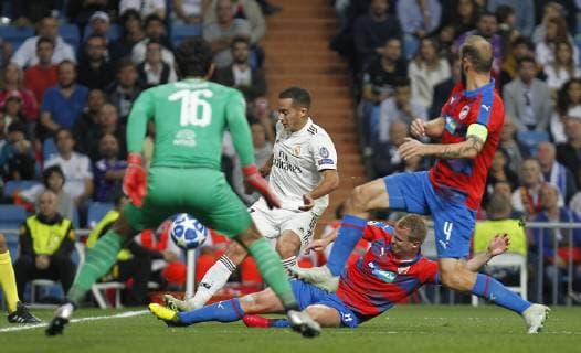 Soccer match between Real Madrid and Viktoria Plzen of the Champions League 2018 2019 held at the Santiago Bernabeu stadium in Madrid Photo Jose Cuesta 261 Cordon Press Lucas Vazquez  xJosexLuisxCuestax xx