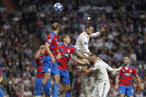 Soccer match between Real Madrid and Viktoria Plzen of the Champions League 2018 2019 held at the Santiago Bernabeu stadium in Madrid Photo Jose Cuesta 261 Cordon Press Gareth Bale  xJosexLuisxCuestax xx