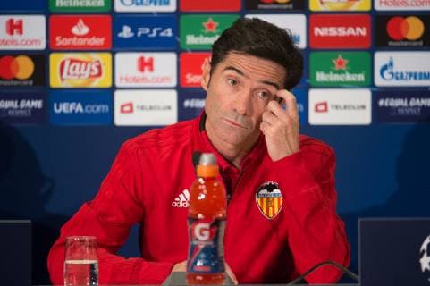 Soccer UCL BSC Young Boys FC Valencia Bern 23 10 2018 Football Uefa Champions League Season 2018 2019 BSC Young Boys Valencia CF Valencia Coach Marcelino