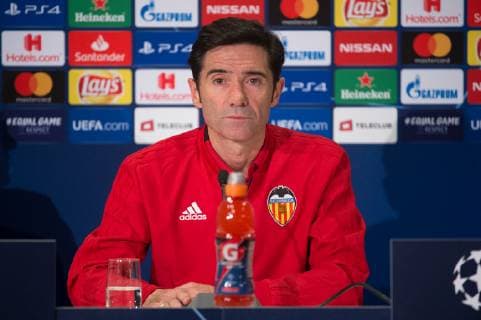 Soccer UCL BSC Young Boys FC Valencia Bern 23 10 2018 Football Uefa Champions League Season 2018 2019 BSC Young Boys Valencia CF Valencia Coach Marcelino