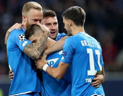 Germany Sinsheim WIRSOL Rhein Neckar Arena 23 10 2018 Soccer Champions League TSG Hoffenheim Olympique Lyon Bild v l Goal scorer for goal scorer 2 1 Andrej Kramaric TSG 1899 Hoffenheim 27 Copyright: HMBxMedia xHeikoxBecker