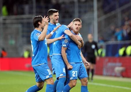 TSG 1899 Hoffenheim Olympique Lyon Germany Sinsheim 23 10 2018 Football UEFA Champions League Season 2018 2019 Matchday 3 TSG 1899 Hoffenheim Olympique Lyon Andrej Kramaric TSG 1899 Hoffenheim Jubilation Goal 2 1 Kramaric