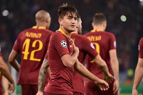 As Roma 23 10 2018 - Champions League Roma-Cska Mosca foto Antonello Sammarco Image nella foto: esultanza gol Cengiz Under 