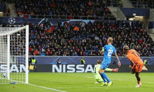 23 10 2018 xtvx Football UEFA Champions League TSG 1899 Hoffenheim Olympique Lyon emporer sc Goal scored Goal to 2 3 Memphis Depay Olympique Lyon DFL DFB REGULATIONS PROPHIBIT ANY USE OF PHOTOGRAPH as IMAGE SEQUENCES and or QUASI VIDEO Sinsheim