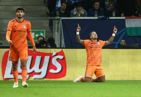 7Memphis Depay Olympique Lyon celebrates the match for the 2 3 TSG 1899 Hoffenheim vs Olympique Lyon Football Champions League 23 10 2018 UEFA Champions League Hoffenheim vs Olympique Lyon Football Champions League 23 10 2018 Hoffenheim Copyright: xEIBNER AlexanderxNeisx EP_ANS