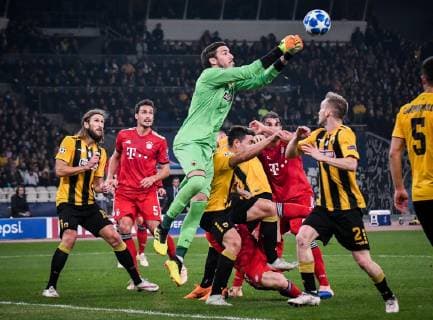 October 23, 2018 - Athens, Greece - Group E Champions League soccer match between AEK Athens and Bayern Munich at the Olympic Stadium in Athens. Champions League Soccer in Greece - ZUMAe114 20181023_zaa_e114_002 Copyright: xEurokinissix