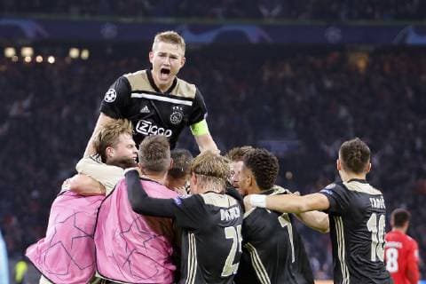 AMSTERDAM, Stadium Johan Cruyff Arena 23-10-20-18, football, season 2018 2019, Football Champions League . Ajax player Matthijs de Ligt celebrating the win during the game Ajax - Benfica . Ajax - Benfica  x2562899x