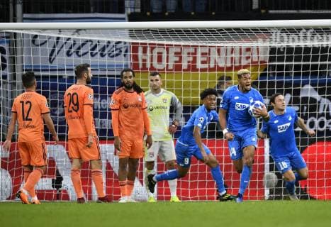TSG 1899 Hoffenheim TSG 1899 Hoffenheim vs Olympique Lyon Champions League CL Group Stage 23 10 2018 DFL REGULATIONS PROHIBIT ANY USE OF PHOTOGRAPH AS IMAGE SEQUENCES AND OR QUASI VIDEO TSG 1899 Hoffenheim vs. Olympique Lyon