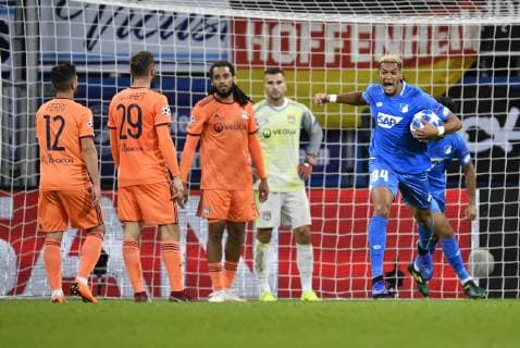 TSG 1899 Hoffenheim TSG 1899 Hoffenheim vs Olympique Lyon Champions League CL Group Stage 23 10 2018 DFL REGULATIONS PROHIBIT ANY USE OF PHOTOGRAPH AS IMAGE SEQUENCES AND OR QUASI VIDEO TSG 1899 Hoffenheim vs. Olympique Lyon
