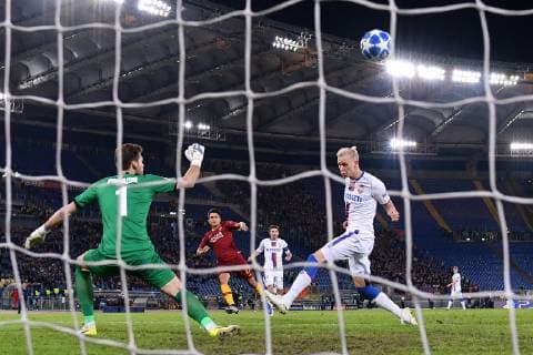 Fußball, CL, AS Rom - ZSKA Moskau Photo Alfredo Falcone - LaPresse23 10 2018 Roma (Italy SoccerRoma - Cska MoscaUefa Champions League 2018 2019 - Olimpico Stadium of RomaIn the pic:gol under  Copyright: xAlfredoxFalcone LaPresse ALFREDOx