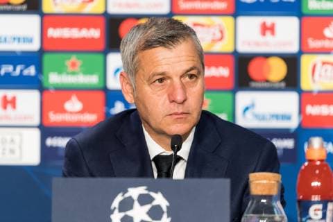 coach Bruno Genesio of Olympique Lyonnais during the UEFA Champions League group E match between TSG 1899 Hoffenheim and Olympique Lyonnais at Rhein-Neckar-Arena on October 23, 2018 in Sinsheim, Germany UEFA Champions League 2018 2019 xVIxVIxImagesx xGerritxvanxKeulenxIVx 12542367
