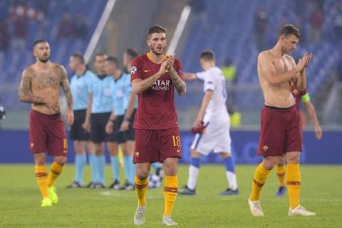 Fußball, CL, AS Rom - ZSKA Moskau Photo Luciano Rossi AS Roma LaPresse 23 10 2018 Roma (Italy) Soccer AS Roma - CSKA Mosca Uefa Champions League 2018 2019 - Olimpico Stadium of Roma In the pic: Davide Santon  Copyright: xLucianoxRossi ASxRoma LaPresse Lx