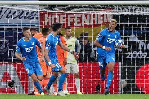 v li Andrej Kramaric Hoffenheim 27 Florian Grillitsch Hoffenheim 11 Goal scorers Joelinton Cassio Apolinario de Lira Joelinton Hoffenheim 34 celebrate the goal to 3 3 Cheers Torjubel Goalkeeping celebrate the goal goal celebration Cheers over the goal optimistic Game scene Highlight Action Action Football UEFA Champions League TSG 1899 Hoffenheim Olympique Lyon xozx