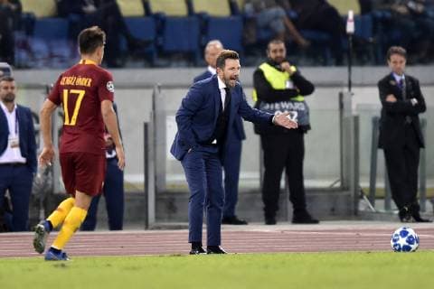 Fußball, CL, AS Rom - ZSKA Moskau October 23, 2018 - Rome, Rome, Italy - Eusebio Di Francesco Manager of AS Roma during the UEFA Champions League group stage match between Roma and CSKA Moscow at Stadio Olimpico, Rome, Italy on 23 October 2018. Roma v CSKA Moscow.UEFA Champions League.23 10 2018.  - ZUMAn230 20181023_zaa_n230_421 Copyright: xGiuseppexMaffiax