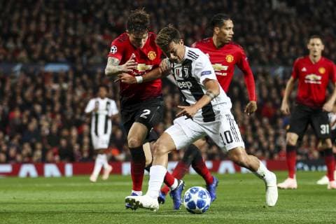 October 23, 2018 - Manchester, United Kingdom - Juventus forward Paulo Dybala (10) in action during the Uefa Champions League Group Stage football match n.3 Manchester United ManU - JUVENTUS on 23 10 2018 at the Old Trafford in Manchester, England. Manchester United v Juventus - UEFA Champions League Group H  - ZUMAn230 20181023_zaa_n230_467 Copyright: xMatteoxBottanellix