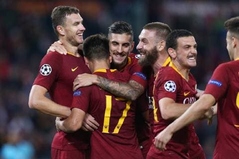 Fußball, CL, AS Rom - ZSKA Moskau October 23, 2018 - Rome, RM, Italy - As Roma Players during the UEFA Champions League group G match between AS Roma and PFC CSKA Moscow at Stadio Olimpico on October 23, 2018 in Rome, Italy. AS Roma v CSKA Moscow - UEFA Champions League Group G  - ZUMAn230 20181023_zaa_n230_489 Copyright: xDaniloxDixGiovannix