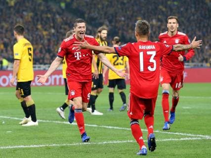 Robert Lewandowski Bayern Munich 9 Sebastian Rudy Bayern Muenchen 19 rejoinder after 0 2 AEK Athens vs Bayern Munich Muenchen Champions League Group Stage 23 10 2018 AEK Athens vs Bayern Munich Muenchen Champions League Group Stage 23 10 2018 Athens Copyright: xEIBNER HarryxLangerx EP_HLR