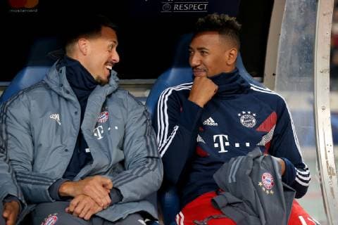 Sandro Wagner Bayern Muenchen 2 Jerome Boateng Bayern Muenchen 17 on the bench AEK Athens vs Bayern Munich Muenchen Champions League Group Stage 23 10 2018 AEK Athens vs Bayern Munich Muenchen Champions League Group Stage 23 10 2018 Athens Copyright: xEIBNER HarryxLangerx EP_HLR