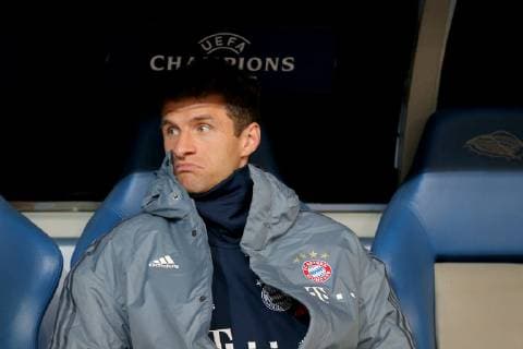 Thomas Mueller Bayern Muenchen 25 on the bench AEK Athens vs Bayern Munich Muenchen Champions League Group Stage 23 10 2018 AEK Athens vs Bayern Munich Muenchen Champions League Group Stage 23 10 2018 Athens Copyright: xEIBNER HarryxLangerx EP_HLR