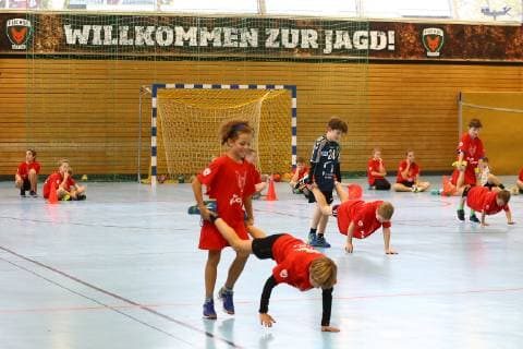 Handball Men 1 Bundesliga Season 2018 19 Holiday Camp of the Füchse Berlin Special Competitors during the Camp 23 10 18 Copyright: xMichaelxHundtx xMatthiasxKochx