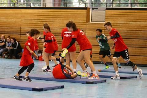 Handball Men 1 Bundesliga Season 2018 19 Holiday Camp of the Füchse Berlin Special Competitors during the Camp 23 10 18 Copyright: xMichaelxHundtx xMatthiasxKochx