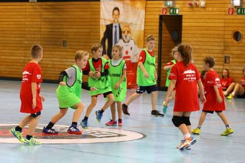 Handball Men 1 Bundesliga Season 2018 19 Holiday Camp of the Füchse Berlin Childrens Training Game 23 10 18 Copyright: xMichaelxHundtx xMatthiasxKochx