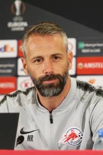 SOCCER - UEFA EL, RBS vs Rosenborg SALZBURG,AUSTRIA,24.OCT.18 - SOCCER - UEFA Europa League, Red Bull Salzburg vs Rosenborg BK, press conference PK Pressekonferenz RBS. Image shows head coach Marco Rose (RBS). GEPAxpictures xMathiasxMandl