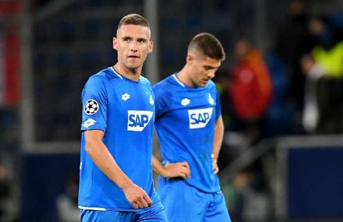 23 10 2018 xfux Football UEFA Champions League TSG 1899 Hoffenheim Olympique Lyon emporer Pavel Kaderabek TSG 1899 Hoffenheim disappointed disappointed looking dissapointed Sinsheim