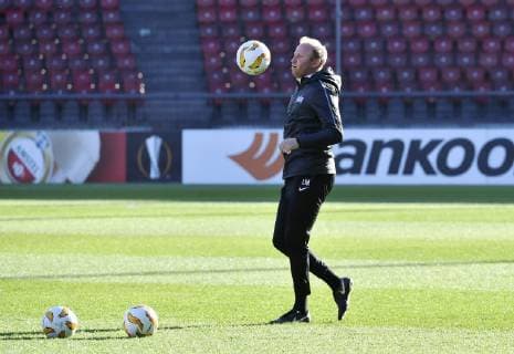 28 10 2018 Zuerich Stadium Letzigrund FC Zuerich Bayer Leverkusen UEFA Europa League Picture of Zuerich coach Ludovic Magnin after the media conference