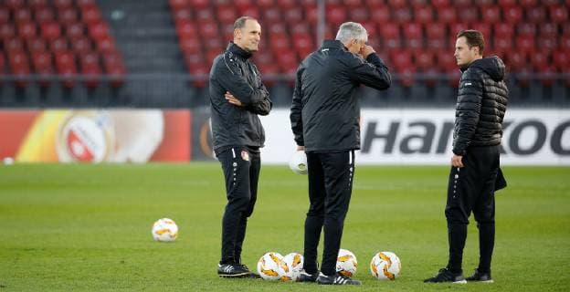 24 10 2018 Letzigrund Stadium Zurich SWITZERLAND Season 2018 2019 Mens Football UEFA Europa League Final training Bayer Leverkusen Coach Heiko Herrlich Leverkusen