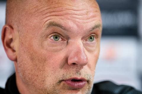 181024 Head coach Uwe Rösler or Malmö FF during a press conference ahead of the Europe league match between Sarpsborg 08 and Malmö FF on October 24, 2018 in Sarpsborg Photo Petter Arvidson BILDBYR N Code PA 92136  Copyright: PETTERxARVIDSON BB181024PA051