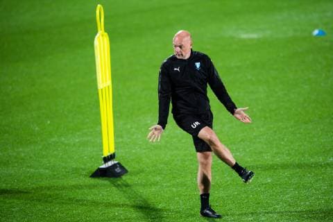 181024 Head coach Uwe Rösler or Malmö FF during a training session ahead of the Europe league match between Sarpsborg 08 and Malmö FF on October 24, 2018 in Sarpsborg Photo Petter Arvidson BILDBYR N Code PA 92136  Copyright: PETTERxARVIDSON BB181024PA056