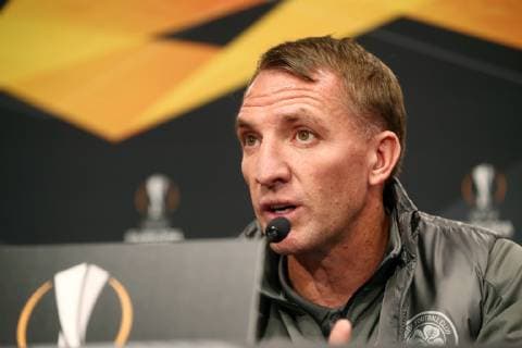RB Leipzig PK Euro League Leipzig 24 10 2018 Red Bull Arena Soccer UEFA Europa League PK on the eve of the match RB Leipzig GER vs Celtic Glasgow SCO Pictured coach Brendan Rodgers Celtic Glasgow