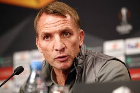 RB Leipzig PK Euro League Leipzig 24 10 2018 Red Bull Arena Soccer UEFA Europa League PK on the eve of the match RB Leipzig GER vs Celtic Glasgow SCO Pictured coach Brendan Rodgers Celtic Glasgow