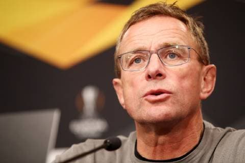 RB Leipzig PK Euro League Leipzig 24 10 2018 Red Bull Arena Soccer UEFA Europa League PK on the eve of the match RB Leipzig GER vs Celtic Glasgow SCO Pictured Ralf Rangnick RB Leipzig Head Coach and Sporting Director