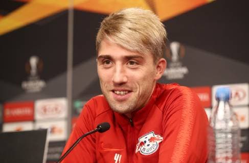 RB Leipzig PK Euro League Leipzig 24 10 2018 Red Bull Arena Soccer UEFA Europa League PK on the eve of the match RB Leipzig GER vs Celtic Glasgow SCO Pictured Kevin Kampl RB Leipzig Player