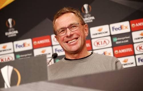 RB Leipzig PK Euro League Leipzig 24 10 2018 Red Bull Arena Soccer UEFA Europa League PK on the eve of the match RB Leipzig GER vs Celtic Glasgow SCO Pictured Ralf Rangnick RB Leipzig Head Coach and Sporting Director