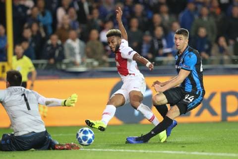 Monaco s Moussa Sylla scores a goal during the soccer match between Club Brugge and French club AS Monaco, Wednesday 24 October 2018 in Brugge, on day three the UEFA Champions League, in group A. BRUNOxFAHY  x05454255x