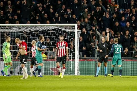 EINDHOVEN, Philips Stadium , 24-10-20-18, football, season 2018 2019 , Football Champions League , PSV - Tottenham Hotspur . referee Slavko Vincic , no score. PSV - Tottenham Hotspur  x2563940x