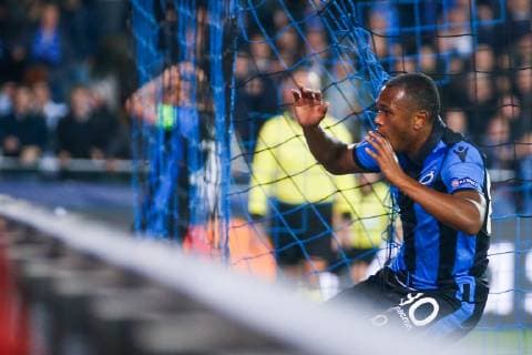Club s Lois Openda reacts during the soccer match between Club Brugge and French club AS Monaco, Wednesday 24 October 2018 in Brugge, on day three the UEFA Champions League, in group A. BRUNOxFAHY  x05454409x