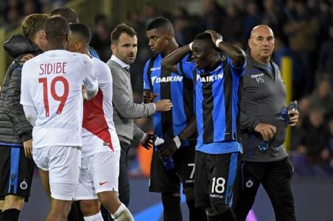 Marvelous Nakamba midfielder of Club Brugge looks dejected FOOTBALL : Club Bruges vs AS Monaco - Ligue des Champions - Bruges - 24 10 2018 PhotoNews Panoramic 