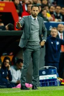 Turkey Istanbul 24 10 2018 UEFA Champions League 2018 19 Season Preliminary Round Group Stage Group D 3 Gameday Galatasaray Istanbul FC Schalke 04 Head Coach Domenico Tedesco S04 gestures gestured DeFodi048
