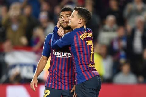 Sport Bilder des Tages Db Barcellona (Spagna) 24 10 2018 - Champions League Barcellona-Inter foto Daniele Buffa Image nella foto: esultanza gol Rafinha 