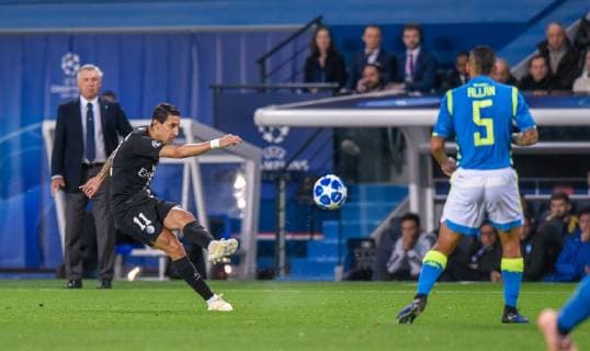 Angel Di Maria ( PSG ) FOOTBALL : Paris Saint Germain vs Naples - Ligue des Champions - Paris - 24 10 2018 FedericoPestellini Panoramic 