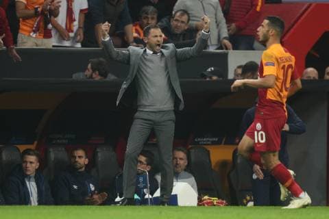 24 10 2018 Football Season 2018 2019 Champions League 3 Gameday Galatasaray Istanbul FC Schalke 04 Head Coach Domenico TEDESCO FC Schalke 04 Istanbul Turk Telekom Stadyumu Turkey