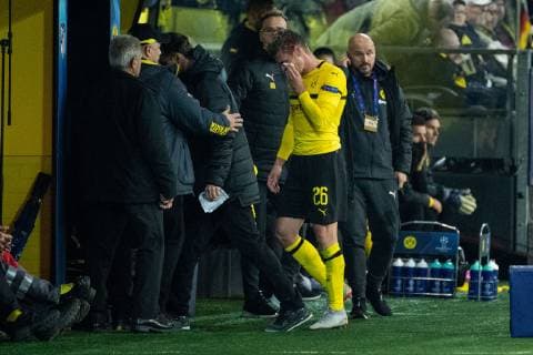 24 10 2018 xkvx UEFA Champions League Borussia Dortmund Atletico Madrid Lukasz Piszczek BVB Borussia Dortmund have to be replaced injured DFL DFB REGULATIONS PROHIBIT ANY USE OF PHOTOGRAPH as IMAGE SEQUENCES and or QUASI VIDEO Dortmund