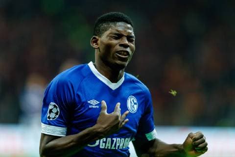 Turkey Istanbul 24 10 2018 UEFA Champions League 2018 19 Season Preliminary Round Group Stage Group D 3 Gameday Galatasaray Istanbul FC Schalke 04 Breel Embolo S04 gestures gestured DeFodi048