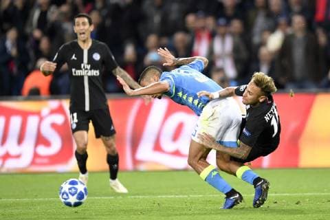 10 NEYMAR JR (PSG) - FAUTE FOOTBALL : Paris SG vs Naples - Ligue des Champions - 24 10 2018 AnthonyBIBARD FEP Panoramic 