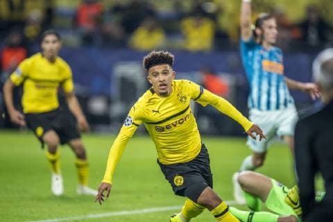 Football UEFA Champions League CL Season 2018 2019 3 Matchday Borussia Dortmund Athletico Madrid in Dortmund North Rhine Westphalia Dortmund Jadon Sancho celebrates after scoring his 3 0 goal Copyright: xKirchner DavidxInderliedx